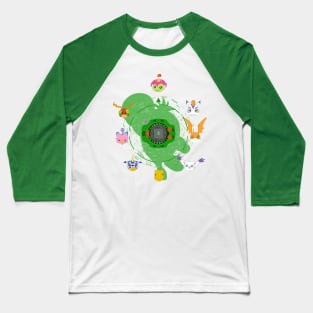 Digi Roulette, green Baseball T-Shirt